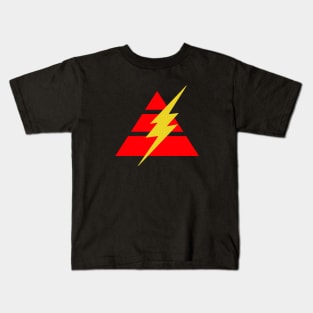 Pyramid Lightning Bolt - Red Kids T-Shirt